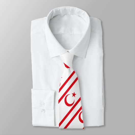 vlag van Noord-Cyprus Stropdas (Gebonden)