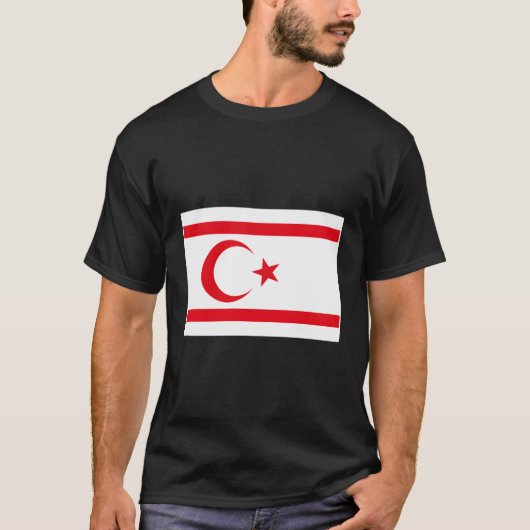vlag van Noord-Cyprus T-shirt (Voorkant)