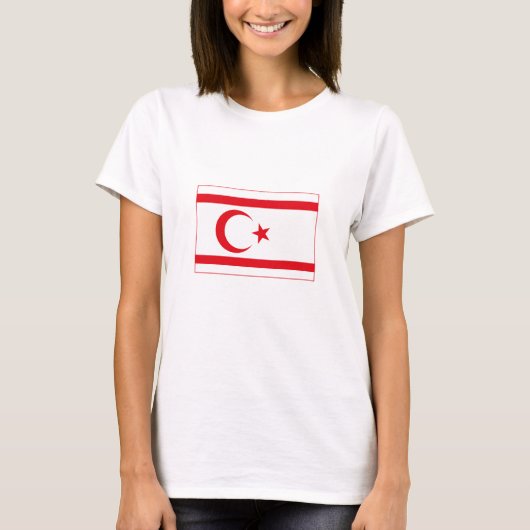 Vlag van Noord-Cyprus T-shirt (Voorkant)