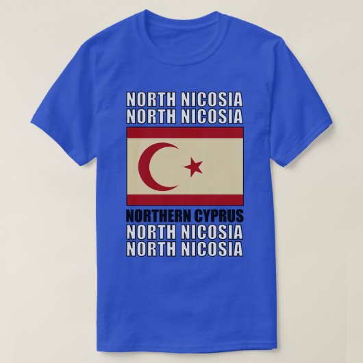 Vlag van Noord-Cyprus T-shirt (Design voorkant)