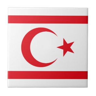 Vlag van Noord-Cyprus Tegeltje