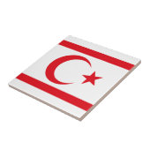 vlag van Noord-Cyprus Tegeltje (Zijkant)