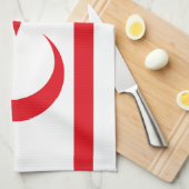 vlag van Noord-Cyprus Theedoek (Quarter Fold)