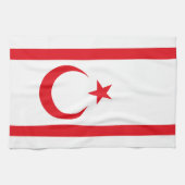 vlag van Noord-Cyprus Theedoek (Horizontaal)