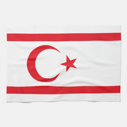 vlag van Noord-Cyprus Theedoek (Horizontaal)