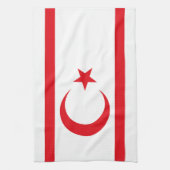 vlag van Noord-Cyprus Theedoek (Verticaal)