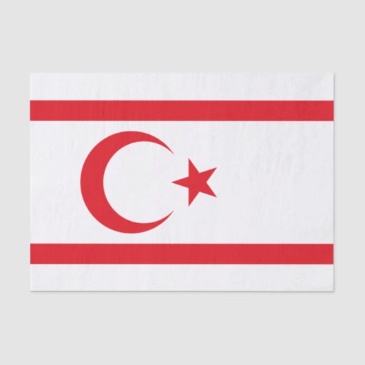 vlag van Noord-Cyprus Tissuepapier (Voorkant)