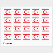 Vlag van Noord-Cyprus Vierkante Sticker (Vel)