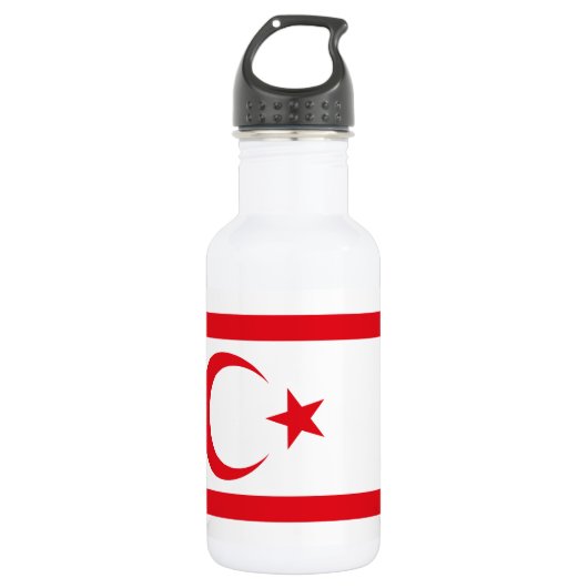 Vlag van Noord-Cyprus Waterfles (Voorkant)