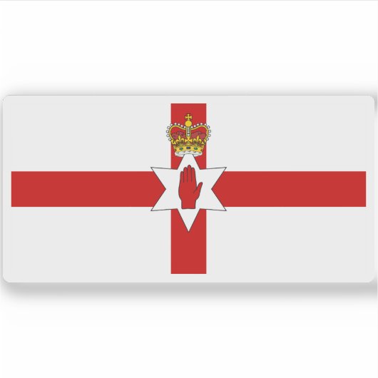 Vlag van Noord-Ierland (1953-1972) Sticker (Voorkant)
