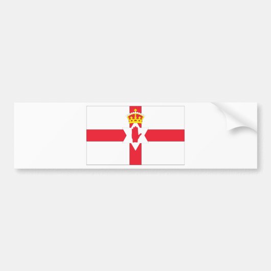 vlag van Noord-Ierland Bumpersticker (Voorkant)