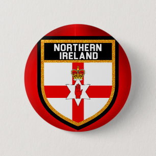 vlag van Noord-Ierland Ronde Button 5,7 Cm