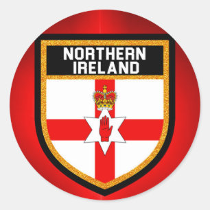 vlag van Noord-Ierland Ronde Sticker