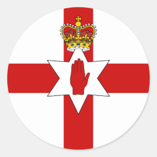 Vlag van Noord-Ierland Ronde Sticker