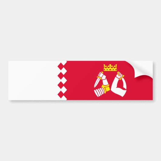 Vlag van Noord-Karelië Bumpersticker (Voorkant)