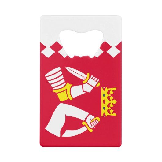 Vlag van Noord-Karelië Creditkaart Flessenopener (Voorkant)