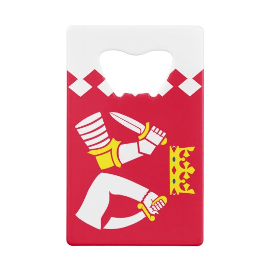 Vlag van Noord-Karelië Creditkaart Flessenopener (Achterkant)