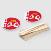 Vlag van Noord-Karelië Handwaaier (Niet-gemonteerd)
