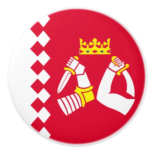 Vlag van Noord-Karelië Keramische Knop (Voorkant)