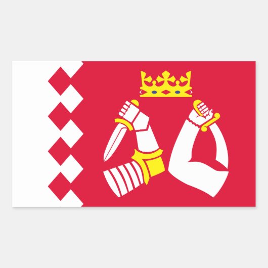 Vlag van Noord-Karelië Rechthoekige Sticker (Voorkant)