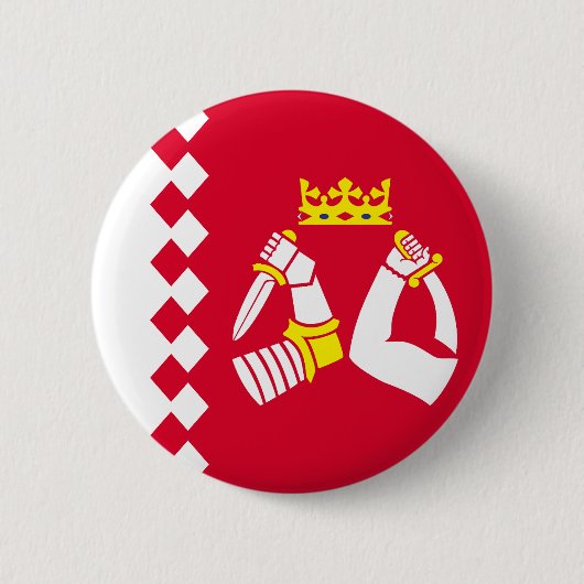 Vlag van Noord-Karelië Ronde Button 5,7 Cm (Voorkant)