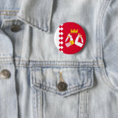 Vlag van Noord-Karelië Ronde Button 5,7 Cm (In situ)