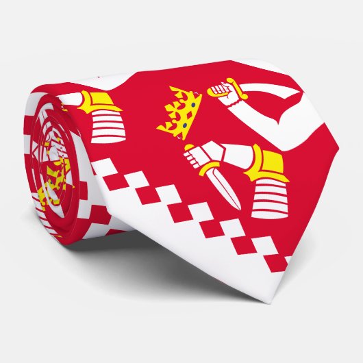 Vlag van Noord-Karelië Stropdas (Opgerold)