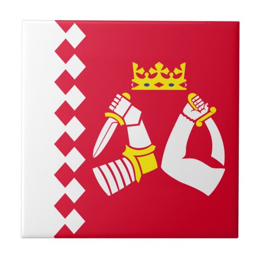 Vlag van Noord-Karelië Tegeltje (Voorkant)