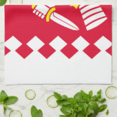 Vlag van Noord-Karelië Theedoek (Gevouwen)