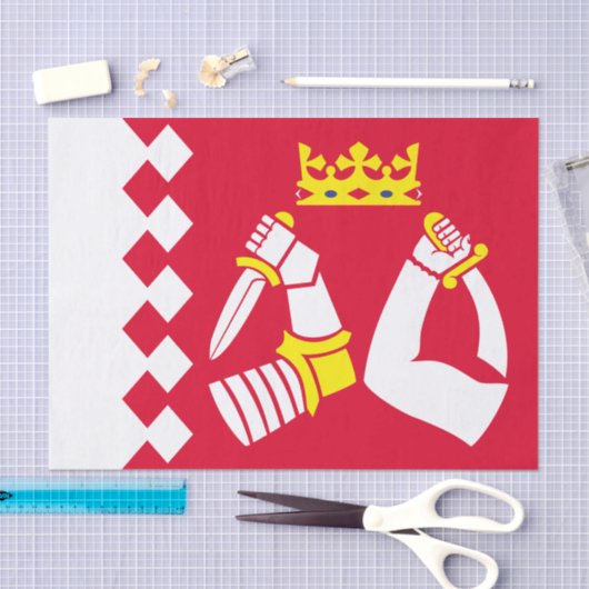 Vlag van Noord-Karelië Tissuepapier (Craft)