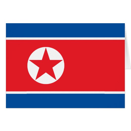 Vlag van Noord-Korea (Voorkant Horizontaal)