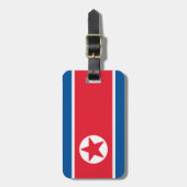 Vlag van Noord-Korea Bagagelabel (Voorkant verticaal)