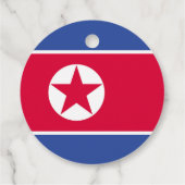 Vlag van Noord-Korea Bedankjes Labels (Achterkant)