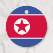 Vlag van Noord-Korea Bedankjes Labels (Voorkant)
