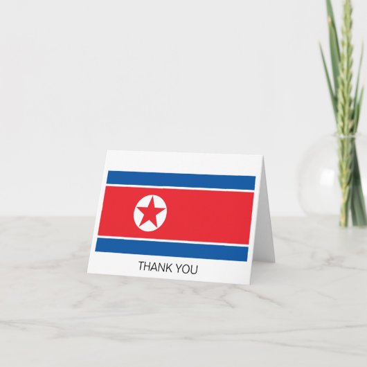 Vlag van Noord-Korea Bedankkaart (Voorkant)