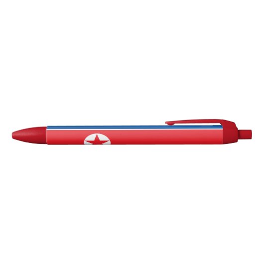 Vlag van Noord-Korea Blauwe Inkt Pen (Bovenkant)