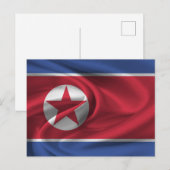 Vlag van Noord-Korea Briefkaart (Voorkant / Achterkant)