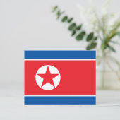 Vlag van Noord-Korea Briefkaart (Staand voorkant)