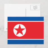 Vlag van Noord-Korea Briefkaart (Voorkant / Achterkant)