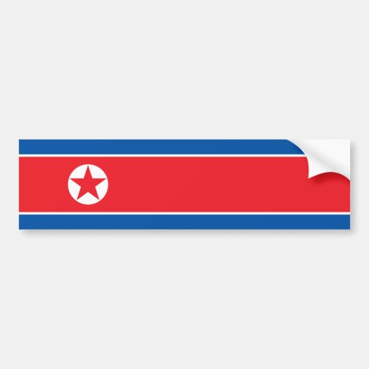Vlag van Noord-Korea Bumpersticker (Voorkant)