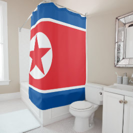 Vlag van Noord-Korea Douchegordijn