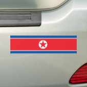 Vlag van Noord-Korea (DVK) Bumpersticker (Op auto)