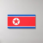 Vlag van Noord-Korea (DVK) Canvas Afdruk (Voorkant)