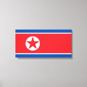 Vlag van Noord-Korea (DVK) Canvas Afdruk