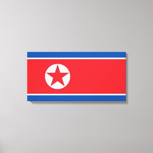 Vlag van Noord-Korea (DVK) Canvas Afdruk (Voorkant)