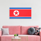 Vlag van Noord-Korea (DVK) Canvas Afdruk (Insitu (Woonkamer))
