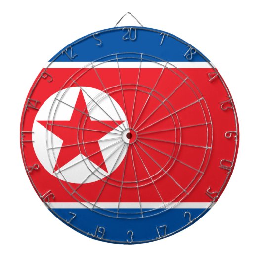 Vlag van Noord-Korea (DVK) Dartbord (Voorkant)