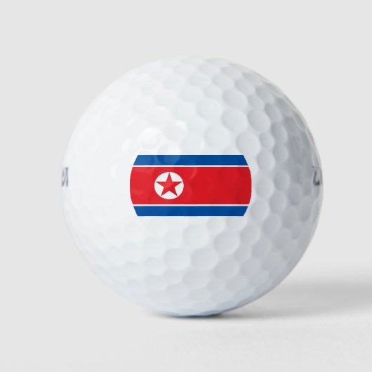 Vlag van Noord-Korea (DVK) Golfballen (Voorkant)