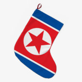 Vlag van Noord-Korea (DVK) Grote Kerstsok (Voorkant (Hangend))