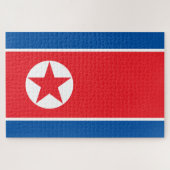 Vlag van Noord-Korea (DVK) Legpuzzel (Horizontaal)